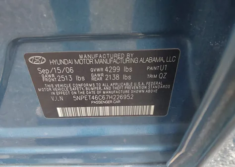 5NPET46C67H226952